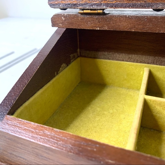 Antique Vintage Wood Jewelry Box, Made in Japan - Picture 12 of 14
